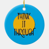 Denken Sie es durch Erholung Slogan Keramik Ornament (Hinten)