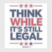 Denken Sie, es ist ein immer noch legales republik Aufkleber (Blatt)
