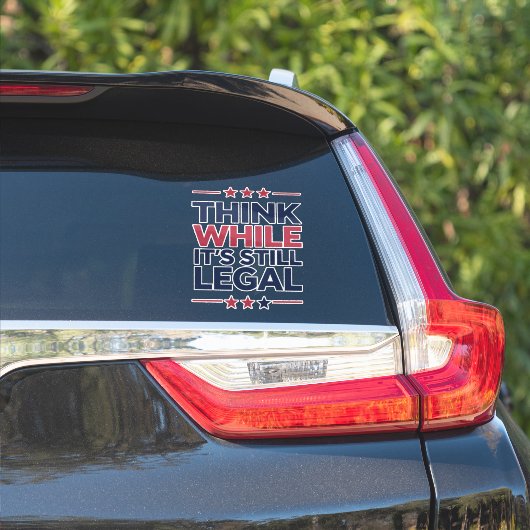 Denken Sie, es ist ein immer noch legales republik Aufkleber (Auto Seite)