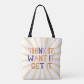 Denken Sie es, Woll es, bekommen Sie Motivierend Z Tasche (Rückseite)