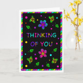 Denken Sie | Farbseite der Inside Card Karte (Gelbe Blume)