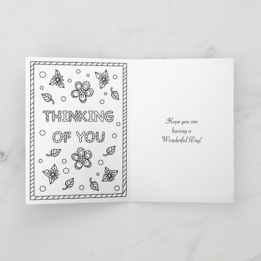 Denken Sie | Farbseite innen Karte (Innenseite)