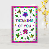 Denken Sie | Farbseite innen Karte (Gelbe Blume)