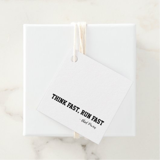 Denken Sie Fast Run Fast Football Motivierend Qout Geschenkanhänger (Beispiel)