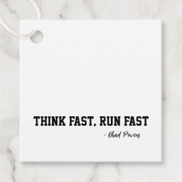 Denken Sie Fast Run Fast Football Motivierend Qout Geschenkanhänger