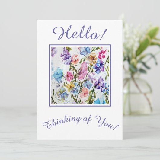 Denken Sie Feiertagskarte (Stehend Vorderseite)