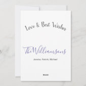 Denken Sie Feiertagskarte (Rückseite)