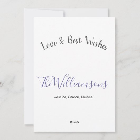 Denken Sie Feiertagskarte (Rückseite)