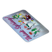 denken Sie Frühling mit Snowman und Magneten des Magnet (Rechte Seite)