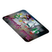 denken Sie Frühling mit Snowman und Magneten des Magnet (Rechte Seite)