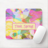 Denken Sie Frühling! Pastel Abstrakt Art Design Mousepad (Mit Mouse)