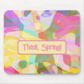 Denken Sie Frühling! Pastel Abstrakt Art Design Mousepad (Vorne)