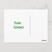Denken Sie Frühling! Postkarte (Rückseite)