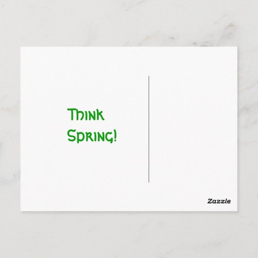 Denken Sie Frühling! Postkarte (Rückseite)