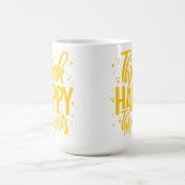 Denken Sie glückliche Gedanken Kaffeetasse (Mittel)