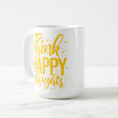 Denken Sie glückliche Gedanken Kaffeetasse (Vorderseite Links)