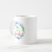 Denken Sie glückliche Gedanken motivierend Zitat-T Kaffeetasse (Vorderseite Links)