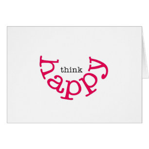 Denken Sie glückliches (rotes Lächeln)