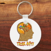 Denken Sie glückliches Schlüsselanhänger (Vorderseite)