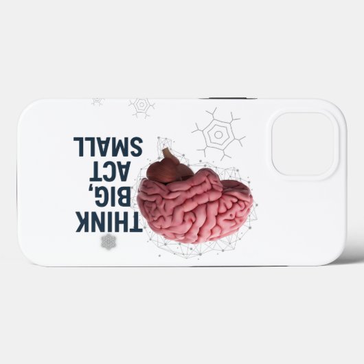 Denken Sie groß, handeln Sie klein Case-Mate iPhone Hülle (Rückseite (Horizontal))