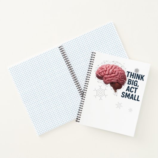 Denken Sie groß, handeln Sie klein Notizblock (Innenseite)