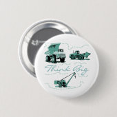 Denken Sie große Bau-T-Scheiße und Geschenke Button (Vorne & Hinten)