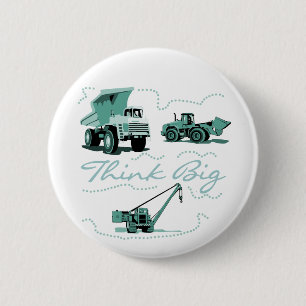 Denken Sie große Bau-T-Shirts und Geschenke Button