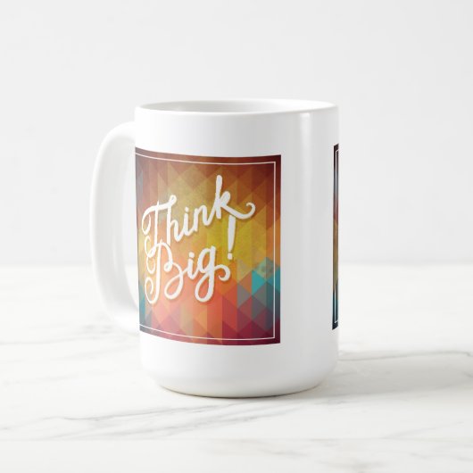 Denken Sie großes Kaffeetasse (Vorderseite Links)