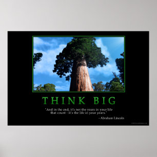 Denken Sie großes Poster