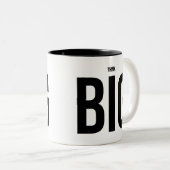 Denken Sie GROSSES Zweifarbige Tasse (VorderseiteRechts)