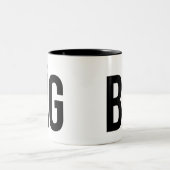 Denken Sie GROSSES Zweifarbige Tasse (Mittel)