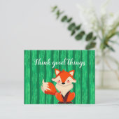 Denken Sie gut Fox niedlich Postkarte (Stehend Vorderseite)