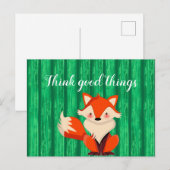 Denken Sie gut Fox niedlich Postkarte (Vorne/Hinten)