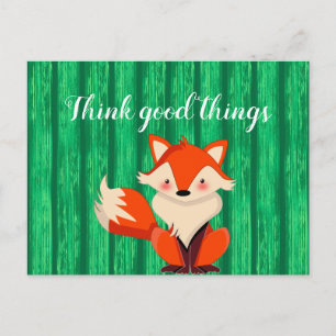 Denken Sie gut Fox niedlich Postkarte