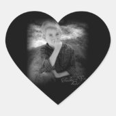 Denken Sie Herz-Aufkleber (Vorderseite)