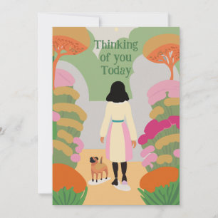 Denken Sie heute an einen angenehmen Moment im Par Feiertagskarte