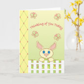 Denken Sie heute an Sie - Karte (Gelbe Blume)