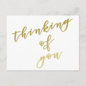 Denken Sie | Imitats Gold Script Postcard Postkarte (Vorderseite)