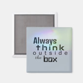 Denken Sie immer außerhalb der Box Inspiration Reg Magnet (Vorderseite/Rückseite)