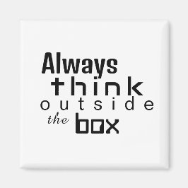Denken Sie immer außerhalb der Box, Inspirationsqu Magnet