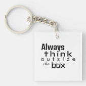 Denken Sie immer außerhalb der Box, Motivierend Zi Schlüsselanhänger (Vorderseite)