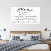 Denken Sie immer daran, dass Sie eine geliebte Wal Leinwanddruck (Insitu (Schlafzimmer))