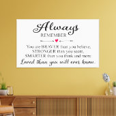 Denken Sie immer daran, dass Sie eine geliebte Wal Leinwanddruck (Insitu (Wohnzimmer))