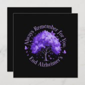 Denken Sie immer daran: Für Sie, beenden Sie Alzhe Einladung (Vorne/Hinten)