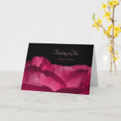 Denken Sie immer und für immer an Pink Rose Petal Karte (Gelbe Blume)