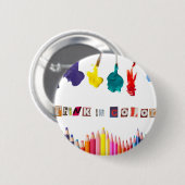 denken Sie in der Farbe Button (Vorne & Hinten)