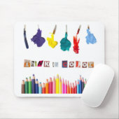 denken Sie in der Farbe Mousepad (Mit Mouse)