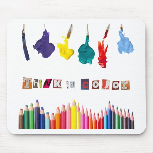 denken Sie in der Farbe Mousepad (Vorne)