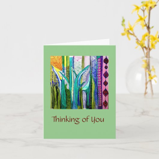 Denken Sie Karte (Gelbe Blume)