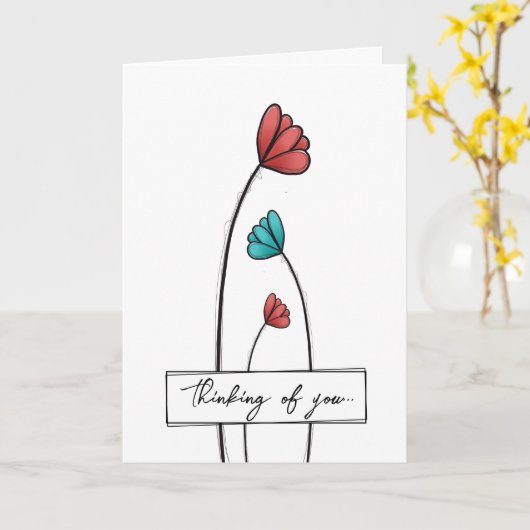 Denken Sie Karte (Gelbe Blume)